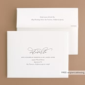 "Over Monogram" - Wedding Thank You Cards in Stormy by Jessica Williams - FREE Recipient Addressing