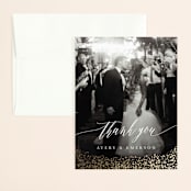 "Aspen" - Wedding Thank You Cards in Midnight by Kristie Kern - Front