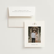 "Petite Sprig" - Wedding Thank You Cards in Black Dahlia by Olivia Raufman - Front