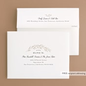 "Gilded Leaves" - Gloss-Press® Thank You Cards in Classic White by Kelly Schmidt - FREE Recipient Addressing