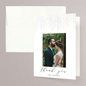 "Sparkle + Shine" - Gloss-Press® Thank You Cards in Silk by Kristie Kern - Front