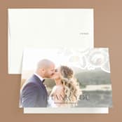 "Beloved" - Gloss-Press® Thank You Cards in Snow by Design Lotus - Front