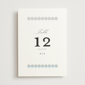 "Pearls" - Gloss-Press® Table Numbers in Silk by mo kelley - Front