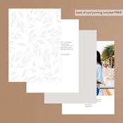 "Gilded Leaves" - Gloss-Press® Table Numbers in Classic White by Kelly Schmidt - Back of Card Options