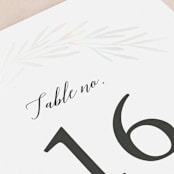 "Gilded Leaves" - Gloss-Press® Table Numbers in Classic White by Kelly Schmidt - Detail