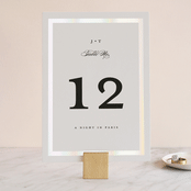 "Lasting love" - Gloss-Press® Table Numbers in Moonstone by Stacey Meacham - Front
