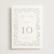 "Clarity" - Gloss-Press® Table Numbers in Cloud by Ana Sharpe - Front