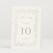 "Clarity" - Gloss-Press® Table Numbers in Cloud by Ana Sharpe - Folded