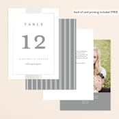 "Refined style" - Gloss-Press® Table Numbers in Pearl by Stacey Meacham - Back of Card Options