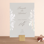 "Idyllic" - Gloss-Press® Table Numbers in The Pearl by Design Lotus - Front