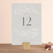 "Chic Wreath" - Gloss-Press® Table Numbers in Cloud by Kelly Schmidt - Front