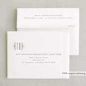 "Deco pattern" - Party Thank You Cards in Onyx by Ana de Sousa - FREE Recipient Addressing
