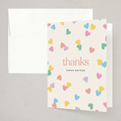 "candy hearts" - Party Thank You Cards in Pastel by Ellen Schlegelmilch - Front