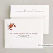 "Seafood Boil Crab" - Party Thank You Cards in Crab Red by Erika Firm - FREE Recipient Addressing