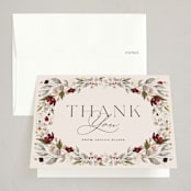 "ladybugs and wildflowers" - Party Thank You Cards in Cream by Erin Deegan - Front