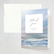 "Cocktails on the Beach" - Party Thank You Cards in Sky by Nicoletta Savod - Front