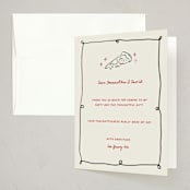 "Pizza Birthday Bash" - Party Thank You Cards in Noir by Kartika Paramita - Front