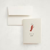 "Shrimp Cocktail" - Party Thank You Cards in Pearl by mo kelley - Front
