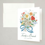 "Brunch Bouquet" - Party Thank You Cards in Bouquet by Paper Sun Studio - Front