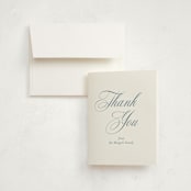 "Empire" - Party Thank You Cards in Dusty Blue by Jennifer Postorino - Front