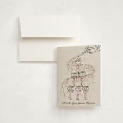 "Sparkling Champagne Tower" - Party Thank You Cards in Petal by Jackie Crawford - Front