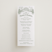 "On The Horizon" - Letterpress Long Programs in Mint by Paper Sun Studio - Front