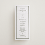 "Bevel" - Letterpress Long Programs in Moss by Megan Davis - Front