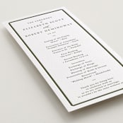 "Bevel" - Letterpress Long Programs in Moss by Megan Davis - Detail