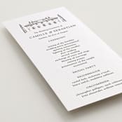 "Villa Balbiano" - Letterpress Long Programs in Graphite by Melinda Denison - Detail