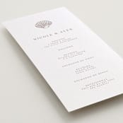 "Simple Seashell" - Letterpress Long Programs in Dove Grey by Hannah Bowman - Detail