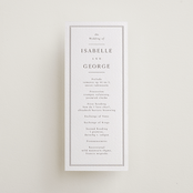 "Formal Serif" - Letterpress Long Programs in Dove Grey by Nicole Walsh - Front