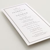 "Formal Serif" - Letterpress Long Programs in Dove Grey by Nicole Walsh - Detail
