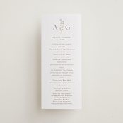 "kouignette" - Letterpress Long Programs in Toffee by chocomocacino - Front
