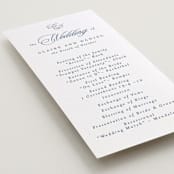 "Aristocratic" - Letterpress Long Programs in Provincial Blue by Creo Study - Detail