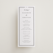 "Classic Frame" - Letterpress Long Programs in Soft Black by Nicole Walsh - Front