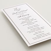 "Royal" - Letterpress Long Programs in Soft Black by Melinda Denison - Detail