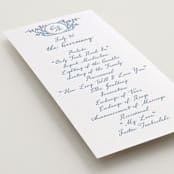 "Garden romance" - Letterpress Long Programs in Sky Blue by Creo Study - Detail