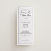 "Bradford" - Letterpress Long Programs in Pewter by Megan Davis - Front