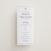 "Stately" - Letterpress Long Programs in Provincial Blue by Creo Study - Front