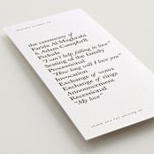 "Westin" - Letterpress Long Programs in Soft Black by Hudson meet Rose - Detail
