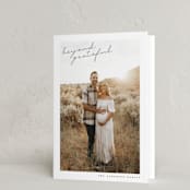 "Beyond Grateful" - Thanksgiving Cards in Sand by Maja Cunningham - Folded Card