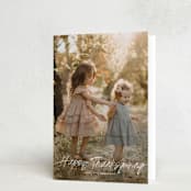 "Faubourg" - Thanksgiving Cards in Snow by Leia Matt - Folded Card