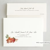 "Holiday Bouquet" - Thanksgiving Cards in Harvest by Eric Clegg - FREE Recipient Addressing