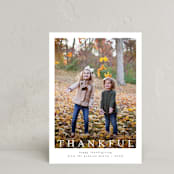 "Modern Thankful" - Thanksgiving Cards in Cloud by Nicole Walsh - Front