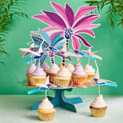 "Tropical Cupcake Toppers (16)" - Party Cake Toppers in multicolor by MA FÊTE