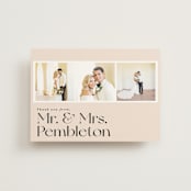 "SoHo" - Wedding Thank You Postcards in Blush by Hudson meet Rose - Front
