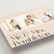 "SoHo" - Wedding Thank You Postcards in Blush by Hudson meet Rose - Detail