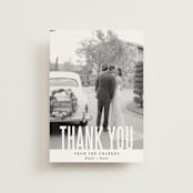 "Monumental" - Wedding Thank You Postcards in Cotton by Jessie Steury - Front