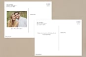 "Florista Modernista" - Wedding Thank You Postcards in Azalea by Petra Kern - Back of Card