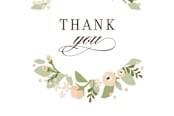 "Longwood Estates" - Wedding Thank You Postcards in Peach Sorbet by Jennifer Wick - Detail